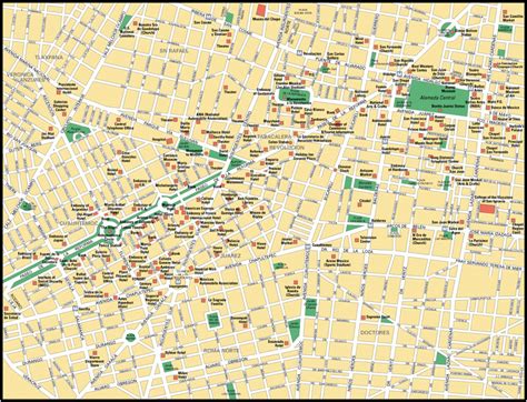 Map Of Mexico City Tourist Attractions Sightseeing And Tourist Tour