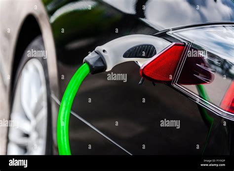 Electric Car Charging In Ev Charging Station Stock Photo Alamy