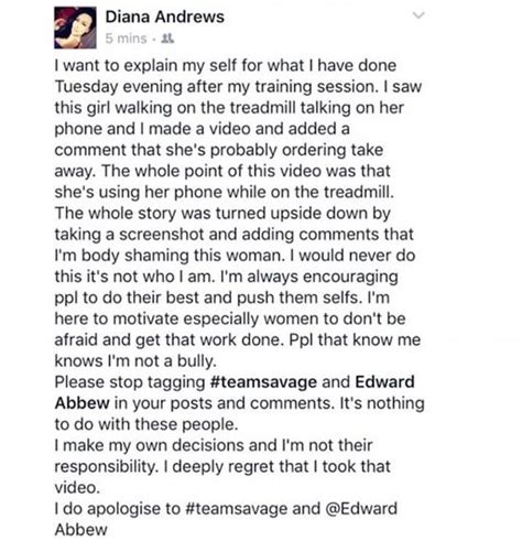 bodybuilder diana andrews body shames woman at gym for love handles and people are pissed