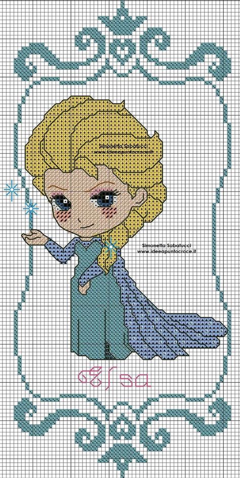 Cross stitch pattern in pdf. Elsa Frozen | Disney cross stitch, Frozen cross stitch ...