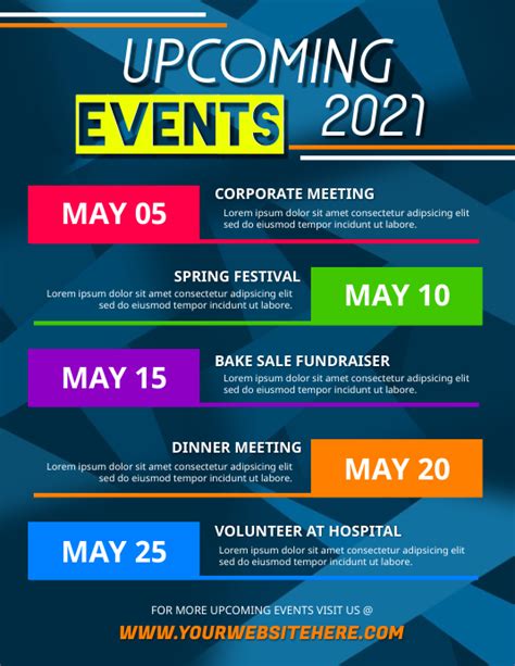 Copy Of Upcoming Events Postermywall