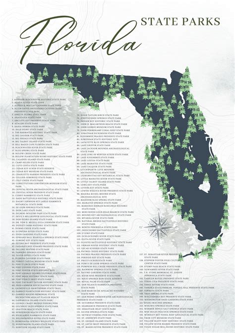 Florida State Park Map A Guide To Fun And Relaxation