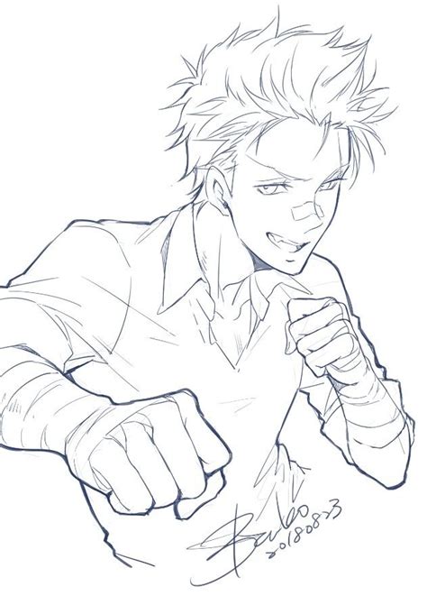 Fight Me Anime Drawings Boy Manga Poses Anime Sketch