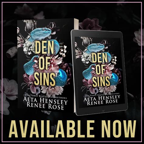 A Book Lover's Bookish Thoughts: Den Of Sins By Alta Hensley and Renee