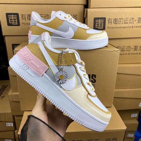 I chose the review the 'celestial gold/ pale ivory' colorway, simply. Nike Air Force 1 Shadow Pastel Multi Inspired | Shopee ...
