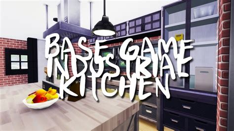 The Sims 4 Speed Build Base Game Industrial Kitchen Youtube