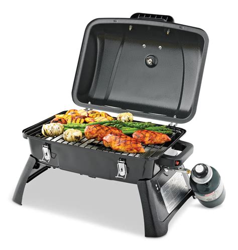 Master Chef Portable Tabletop Single Burner Propane Gas Bbq Grill With