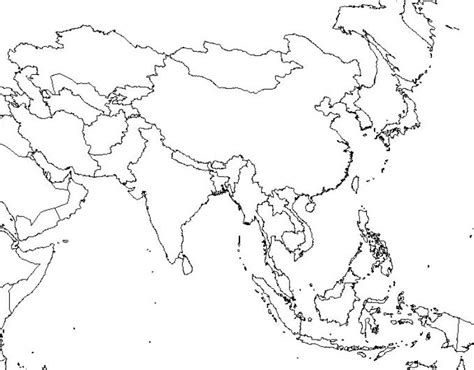 Blank Map Of South And East Asia