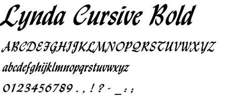 Lynda Cursive Bold Font Script Calligraphy