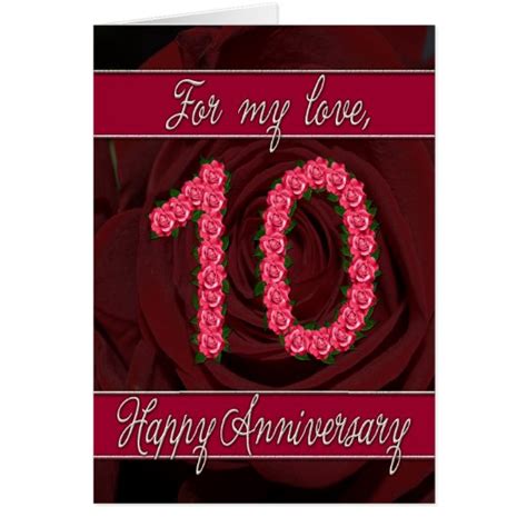 Happy 10th Wedding Anniversary Cards And Invitations Uk