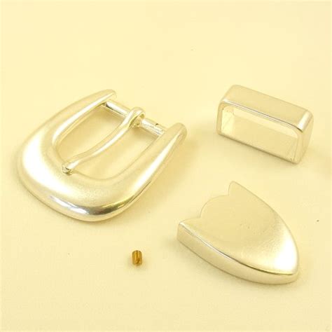 Silver Plated 3 Piece Buckle Set 25mm 1 Uk