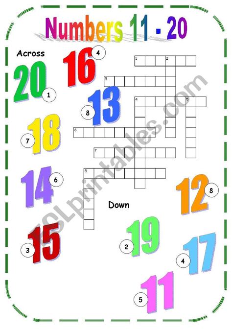 Activities For Numbers 11 20 Activities Education Motivation
