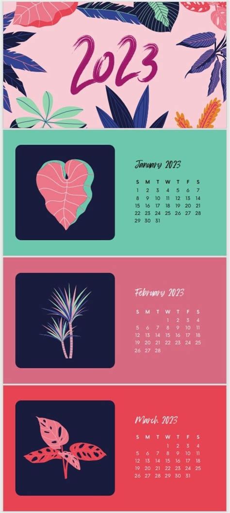 Printable Calendars 2023 Calendars Watercolor Calendars Etsy