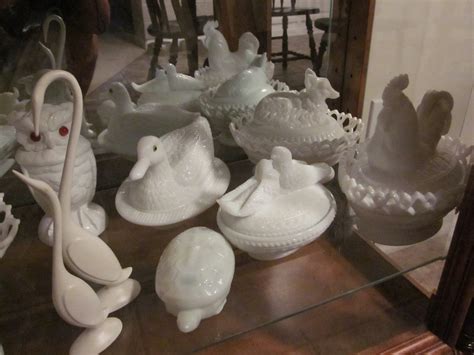 White Milk Glass Collection Collectors Weekly