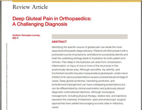 Physio Meets Science On Twitter Deep Gluteal Pain In Orthopaedics A Challenging Diagnosis