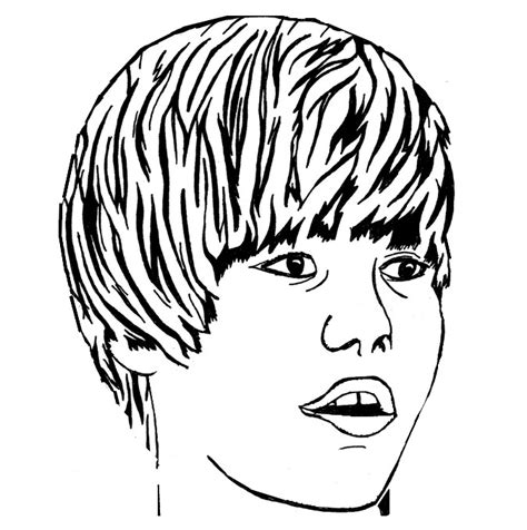 Coloring page Famous People : Justin Bieber 1