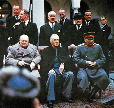 February 1945 The Big Three At The Yalta Conference Seated From