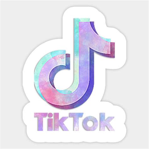 Tik Tok Watercolor Tiktok Sticker Teepublic Iphone Photo App