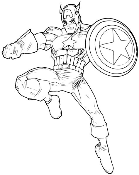 captain america coloring pages coloring pages    print