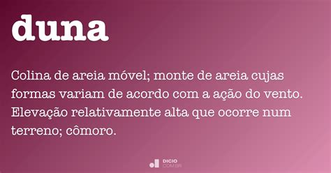Duna - Dicio, Dicionário Online de Português