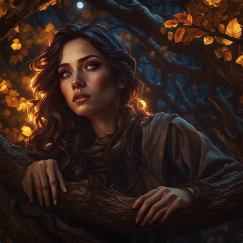 Gold Leaves And A Girl Ai Generated Artwork Nightcafe Creator