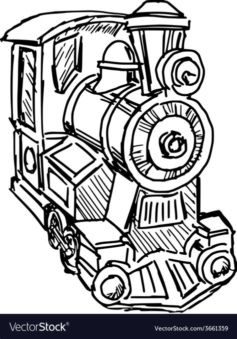 Steam Engine Train Royalty Free Vector Image Vectorstock