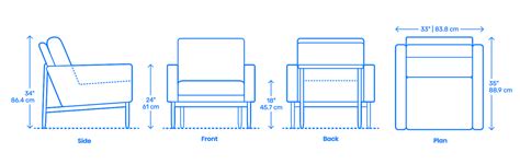 Armchairs Dimensions And Drawings