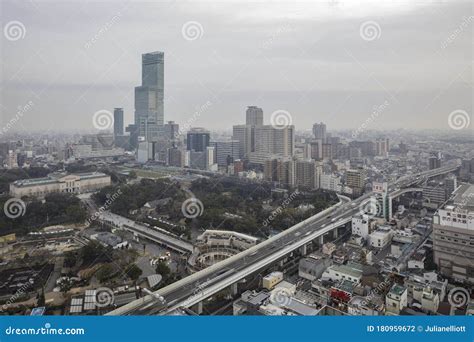 The Skyline Of Japan S Second Biggest City Osaka Stock Photo Image