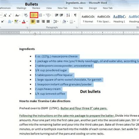 How To Use Bullets And Edit A List In Microsoft Word 2010 HowTech