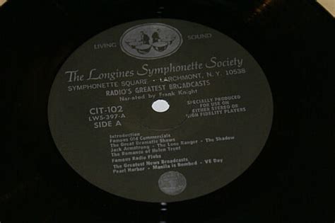 The Longines Symphonette Society Radios Greatest Broadcasts 7 Record Various Ebay