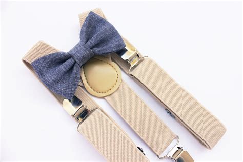 Bow Tie And Suspenders For Baby Boy Blue Jeansbow Tie For Children