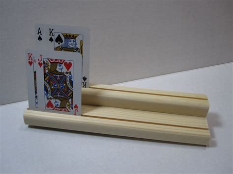 Wooden Playing Card Holder Two Level