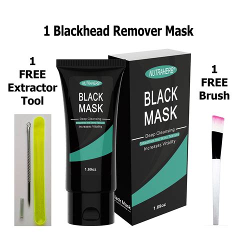 Charcoal Mask Blackhead Remover Mask Plus Remover Tool And Soft Facial