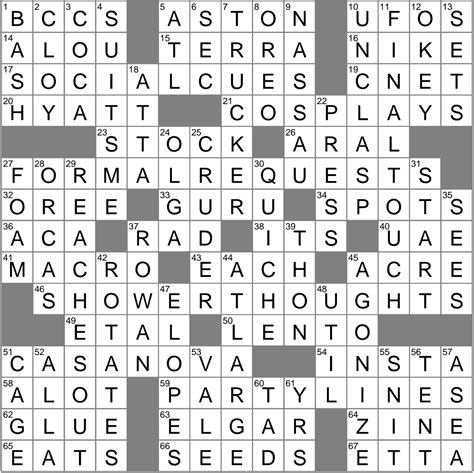 LA Times Crossword 29 Jun 23, Thursday - LAXCrossword.com
