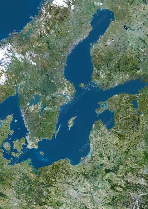 Baltic Sea Satellite Image Stock Image C0073760 Science Photo Library