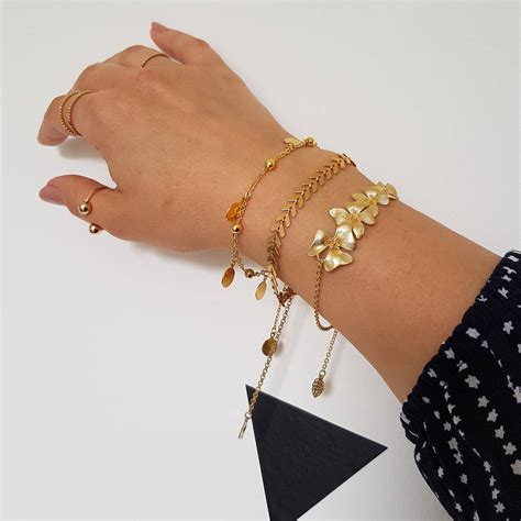gold stacking bracelets by misskukie | notonthehighstreet.com