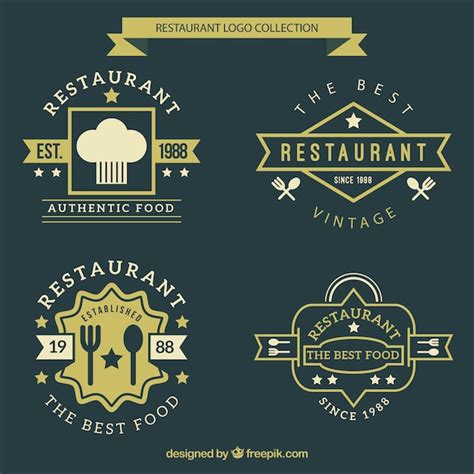 Premium Vector Vintage Restaurant Logo Collection