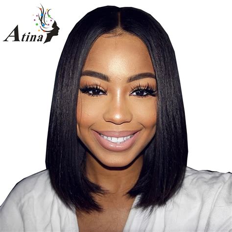 Glueless Full Lace Human Hair Bob Wigs Pre Plucked Natural Hairline