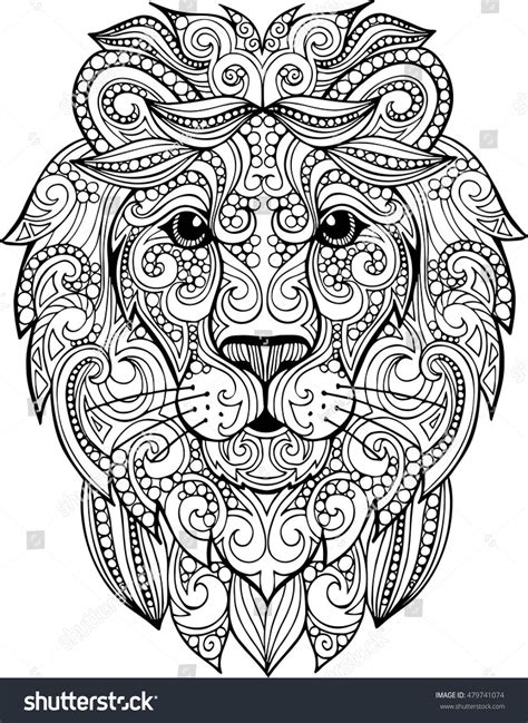 Asumalbilder pinterest ausmalbilder fortnite battle pass v bucks rewards fortnite. Hand Drawn Doodle Zentangle Lion Illustration. Decorative ...