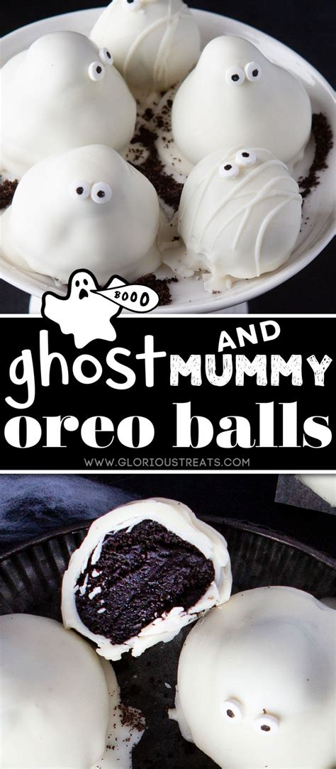 Ghost And Mummy Oreo Balls Easy Halloween Treat Glorious Treats