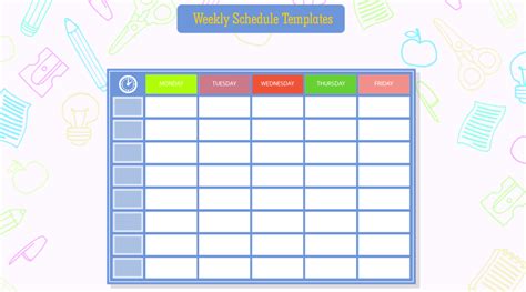 10 Students Weekly Itinerary And Schedule Templates