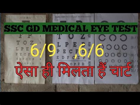 SSC GD EYE TEST DISTANCE VISION CHART 6 6 Sscgdmedical2023 YouTube