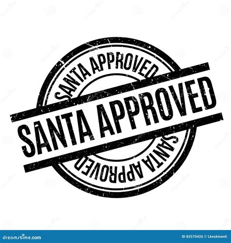 Santa Approved Rubber Stamp Stock Illustration Illustration Of