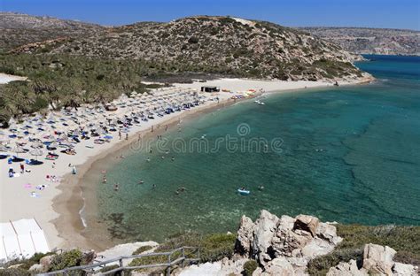Finikodasos tu vai je pláž s palmovým hájom na severovýchodnom pobreží strova kréta pri dedinke vai (iný názov: Vai Strand In Kreta-Insel In Griechenland Stockbild - Bild ...