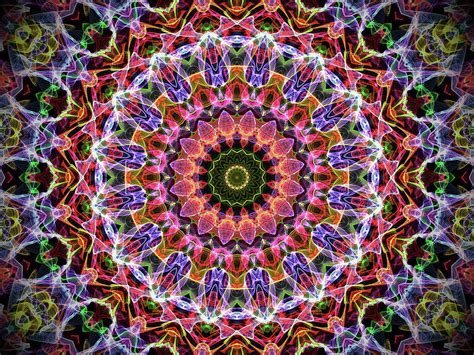 Neon Mandala 1 Digital Art By Philip Openshaw