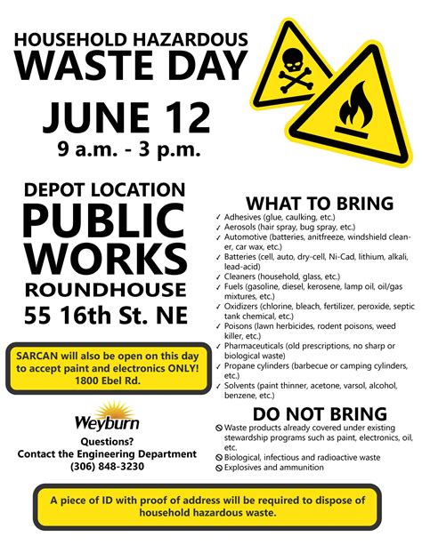 2021 Household Hazardous Waste Day Weyburn Saskatchewan