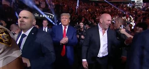 Donald Trump Receives Wild Cheers From Mma Fans As He Walks Into Ufc