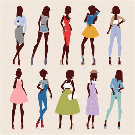 Fashion Abstract Vector Girls People Illustrations ~ Creative Market