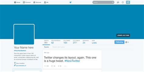 Blank Twitter Profile Template 5 Templates Example Templates