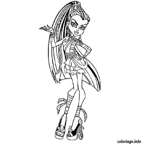 Coloriage monster high nefera de nile - JeColorie.com